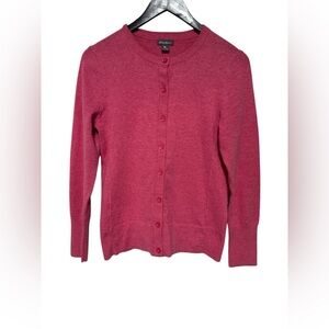 Women's Heather Pink Button Up Cardigan Sweater In Women's Size S